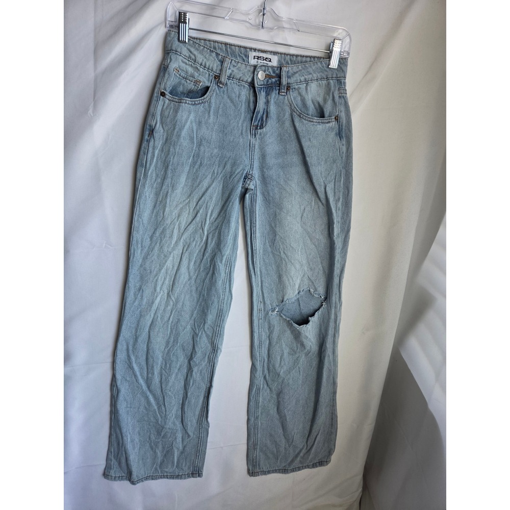 RSQ Low Rise Baggy Jeans Womens  Light Blue Light Wash Baggy Low Rise Wide